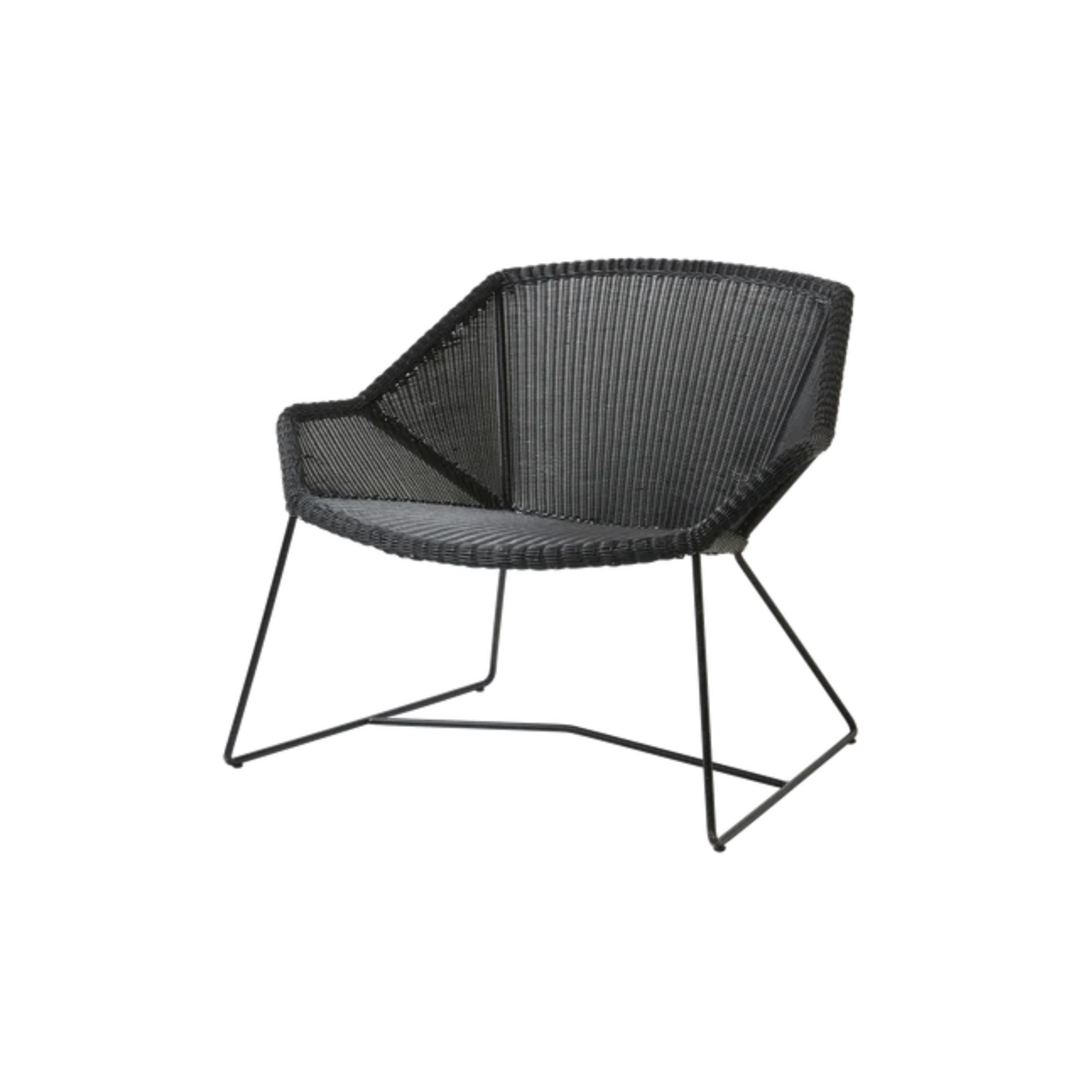 Cane-line Breeze Lounge Chair in Black, no cushion