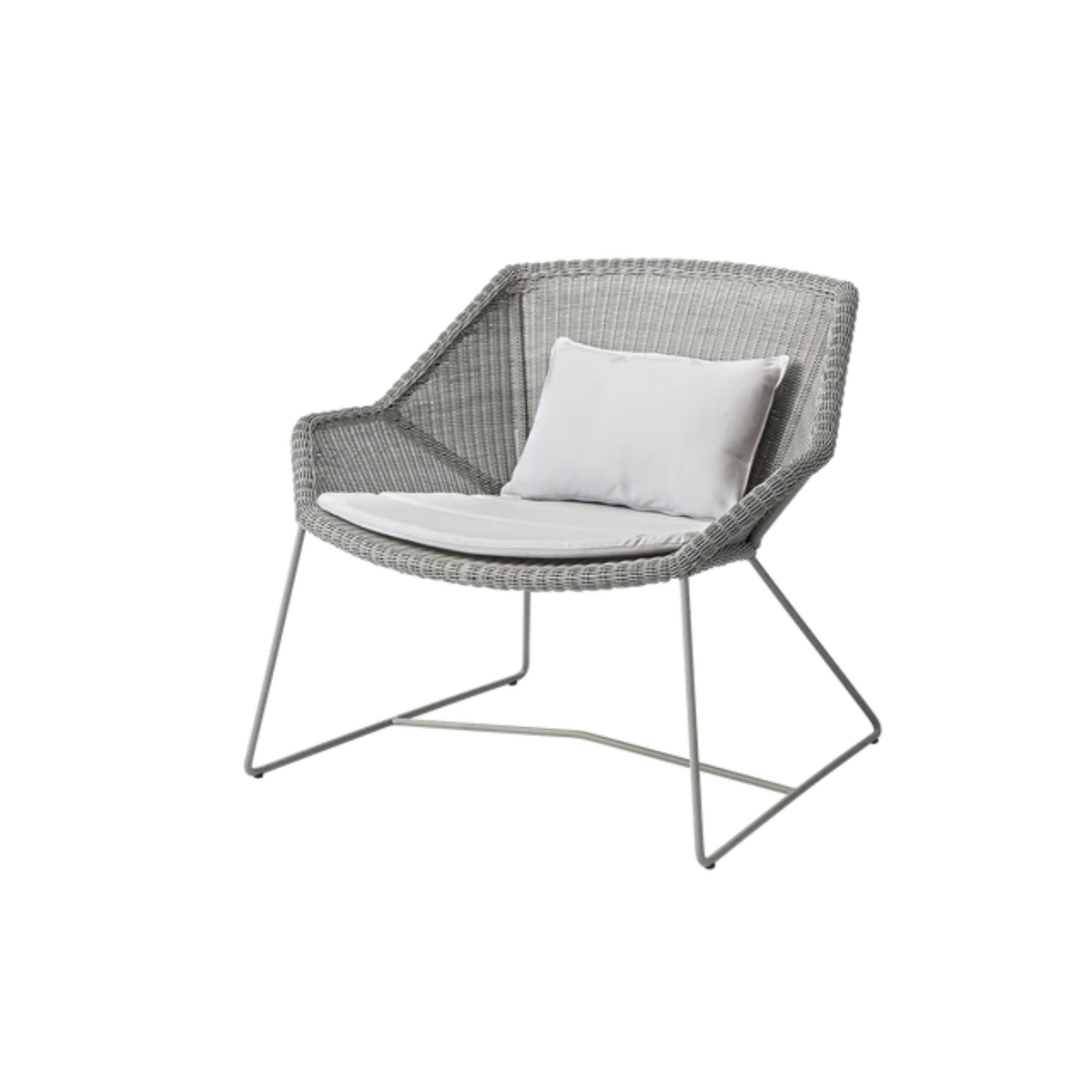 Cane-line Breeze Lounge Chair in Taupe with White cushion