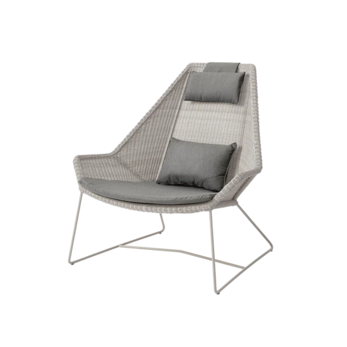 Cane-line Breeze Highback Chair in Sand with Taupe cushion