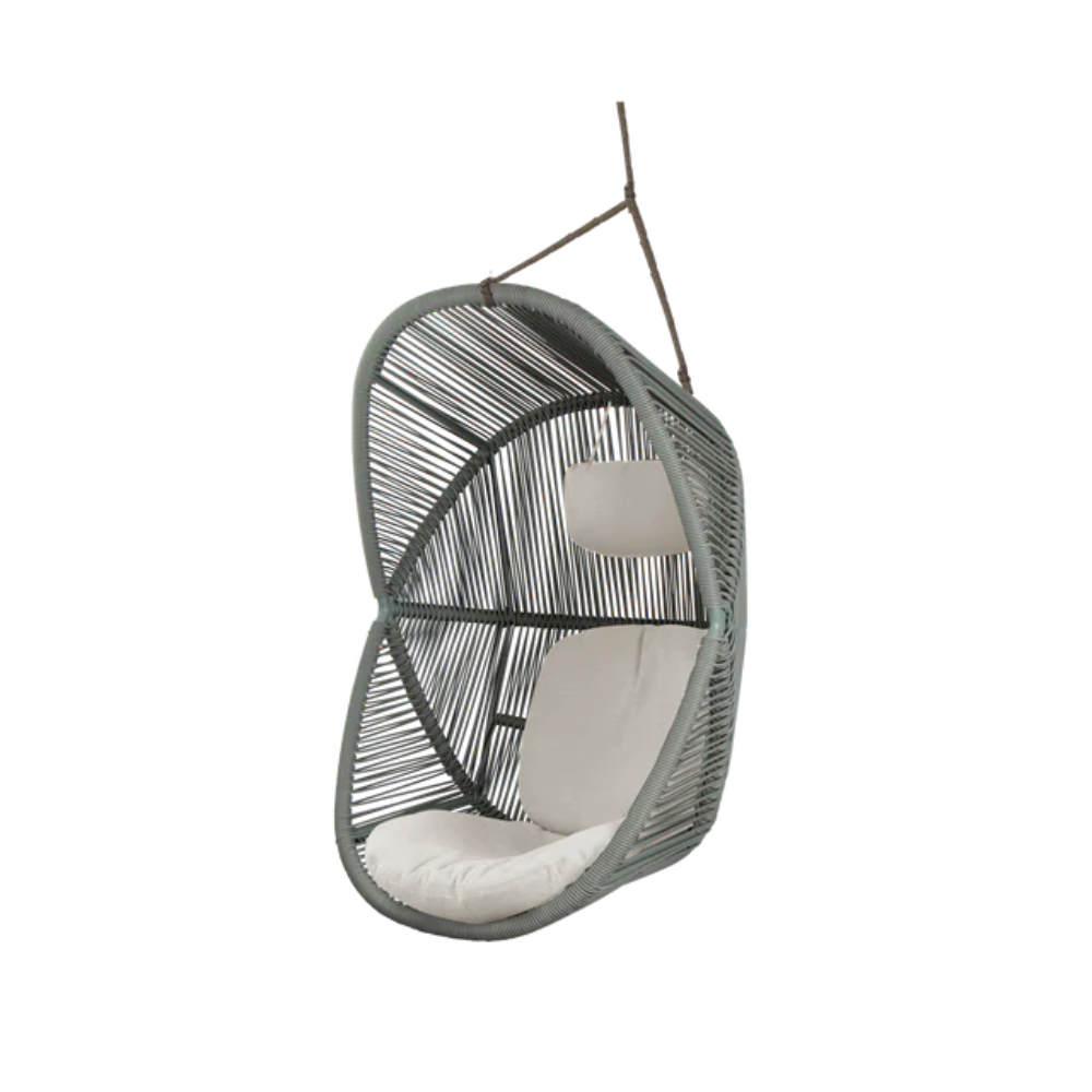 Cane-line Hive Chair Rope in Dusty Green with Taupe rope, Sand cushion set, rattan