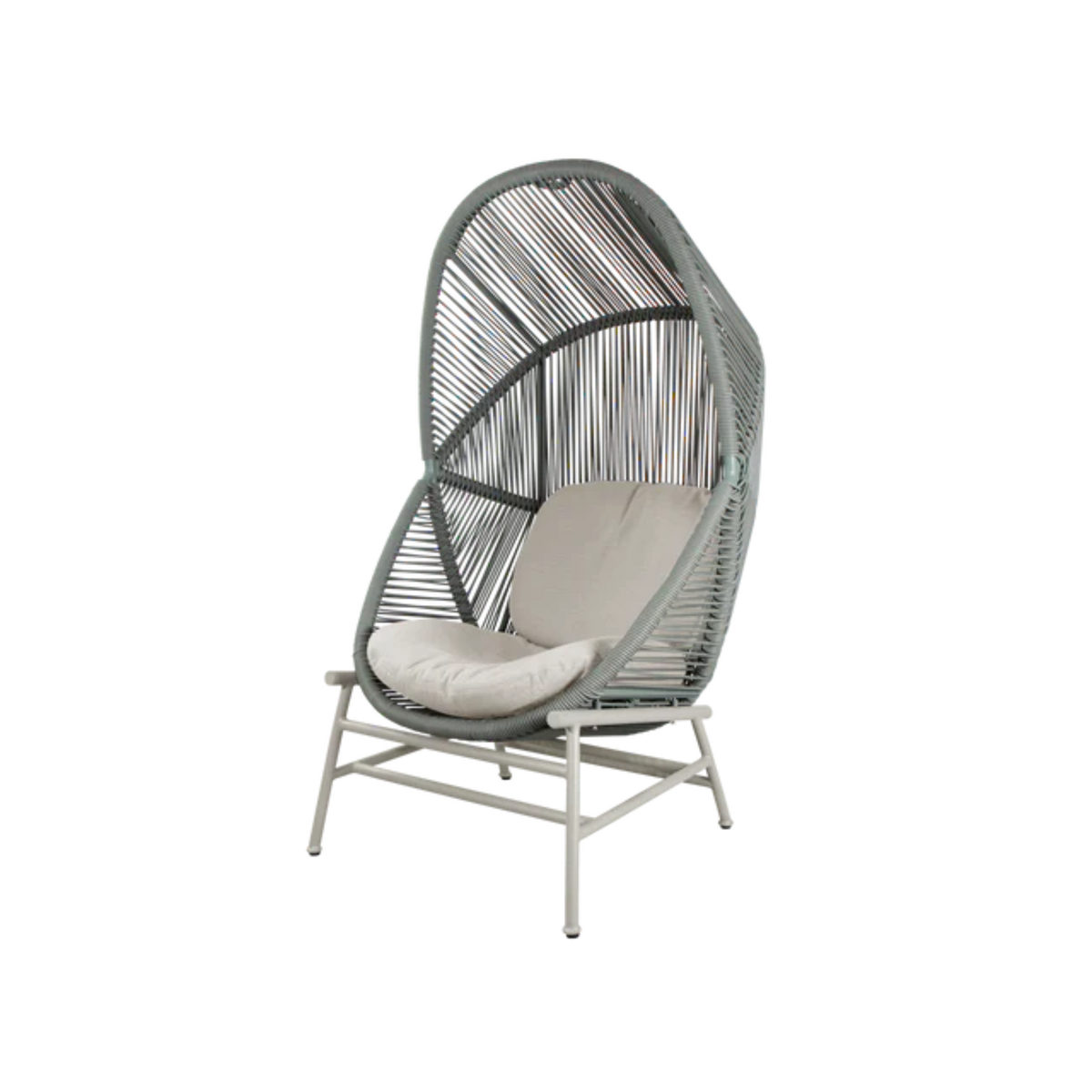 Cane-line Hive Chair in Dusty Green with Sand base