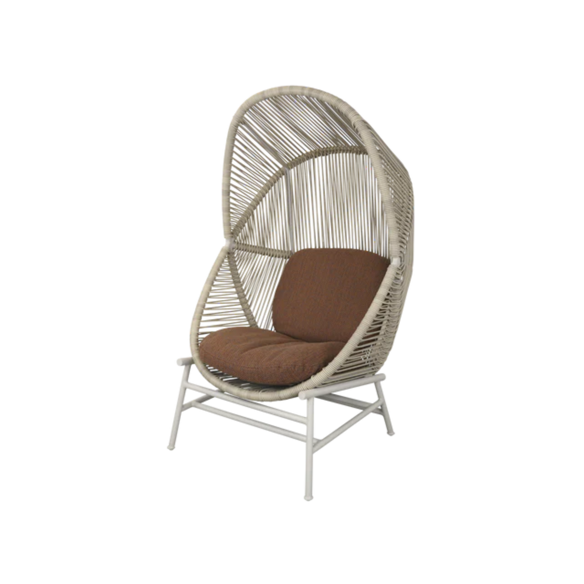 Cane-line Hive Chair in Sand with Umber Brown cushion