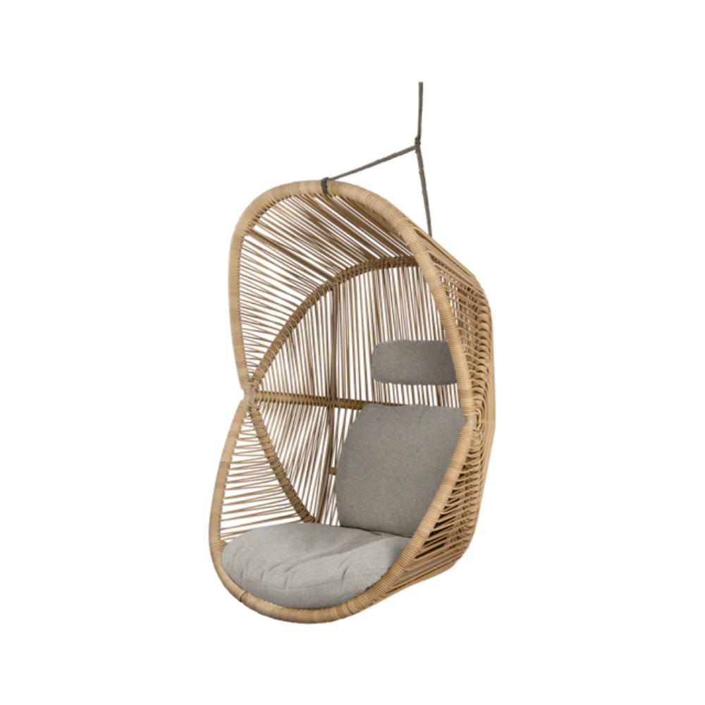 Cane-line Hive Chair Rope in Natural with Taupe rope, Desert Sand cushion set, rattan