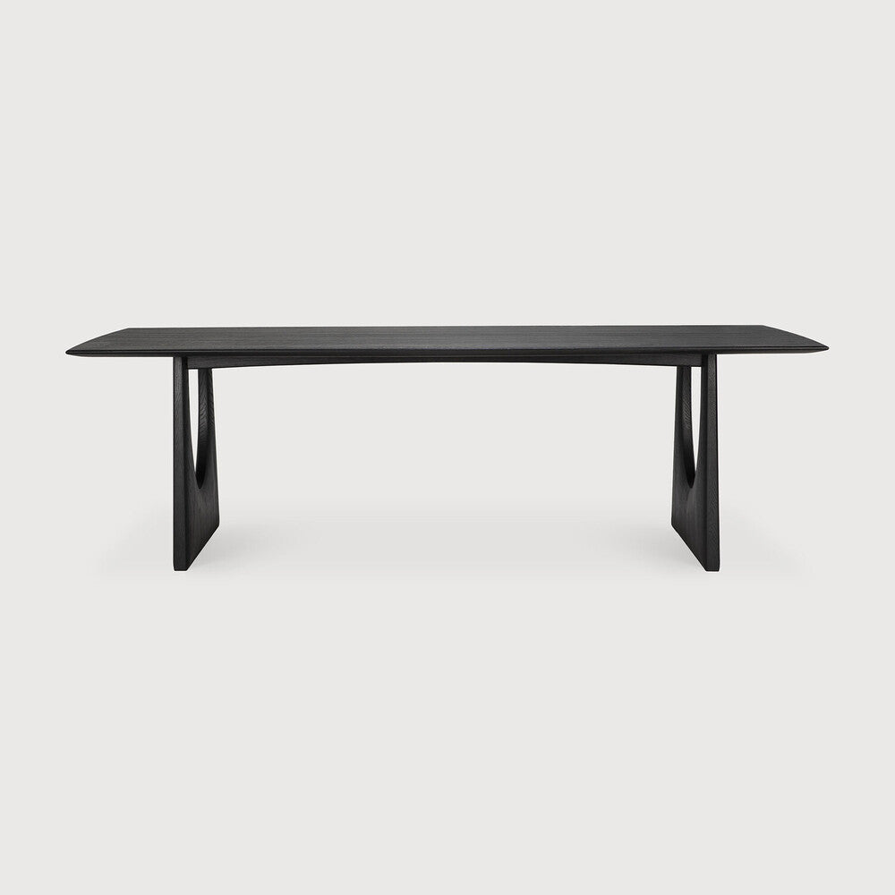 Ethnicraft Geometric Rectangle Dining Table, FSC-certified solid wood furniture by Belgian brand