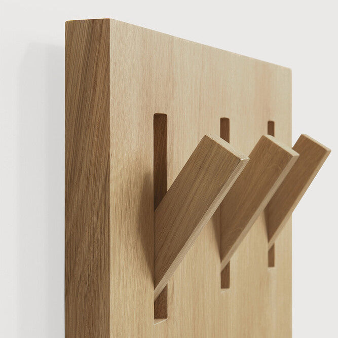 Ethnicraft Utilitile Square Wall Hanger, FSC-certified solid wood furniture by Belgian brand