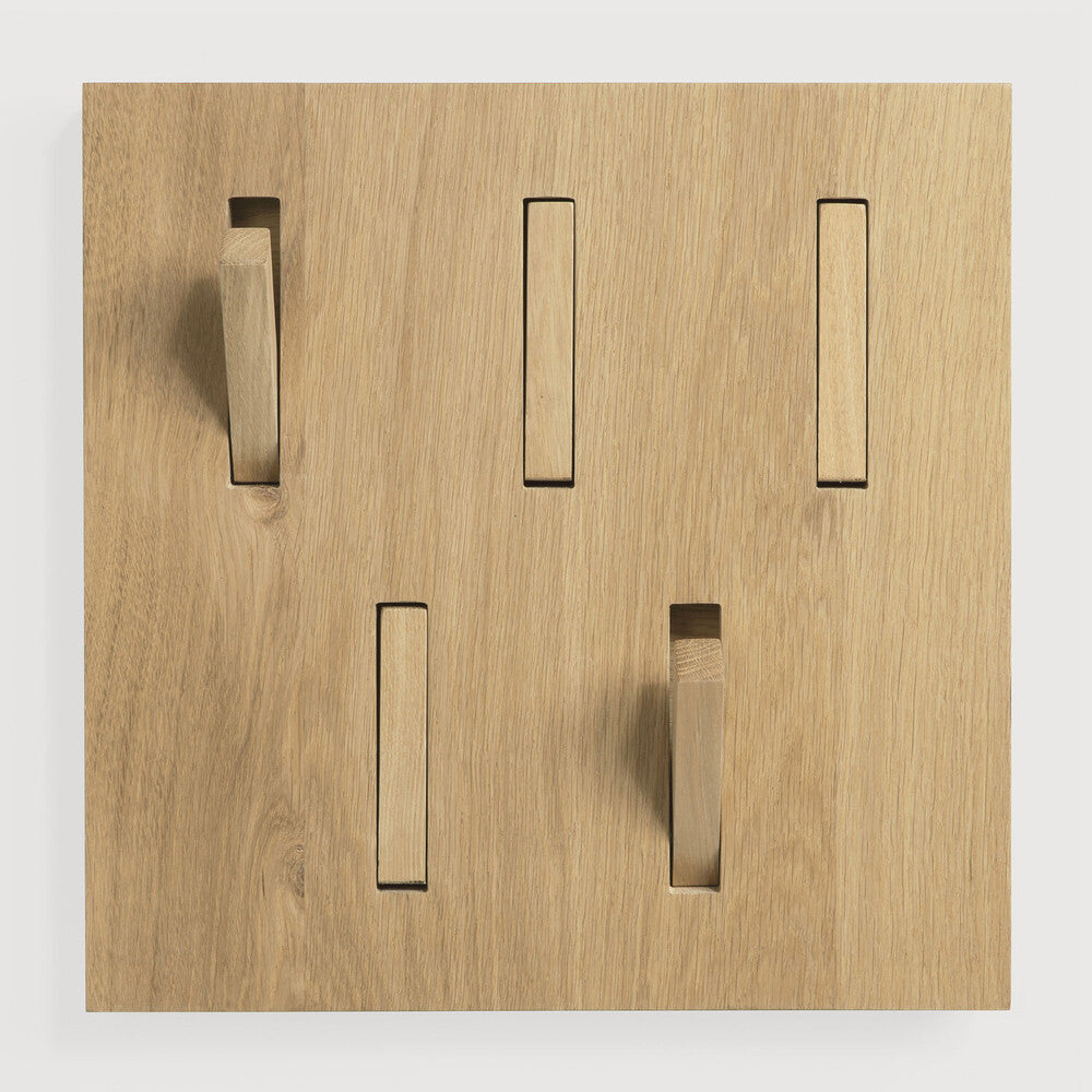 Ethnicraft Utilitile Square Wall Hanger, FSC-certified solid wood furniture by Belgian brand