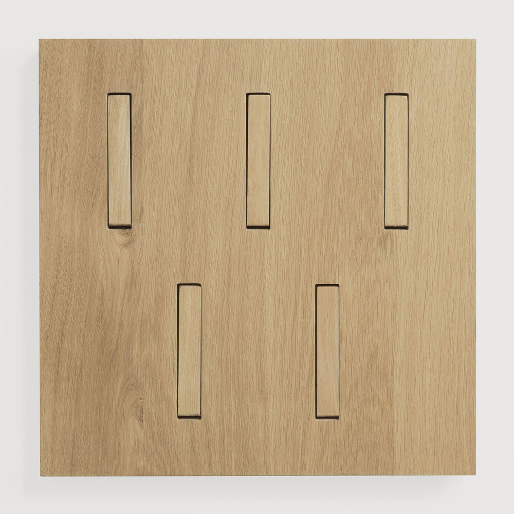 Ethnicraft Utilitile Square Wall Hanger, FSC-certified solid wood furniture by Belgian brand