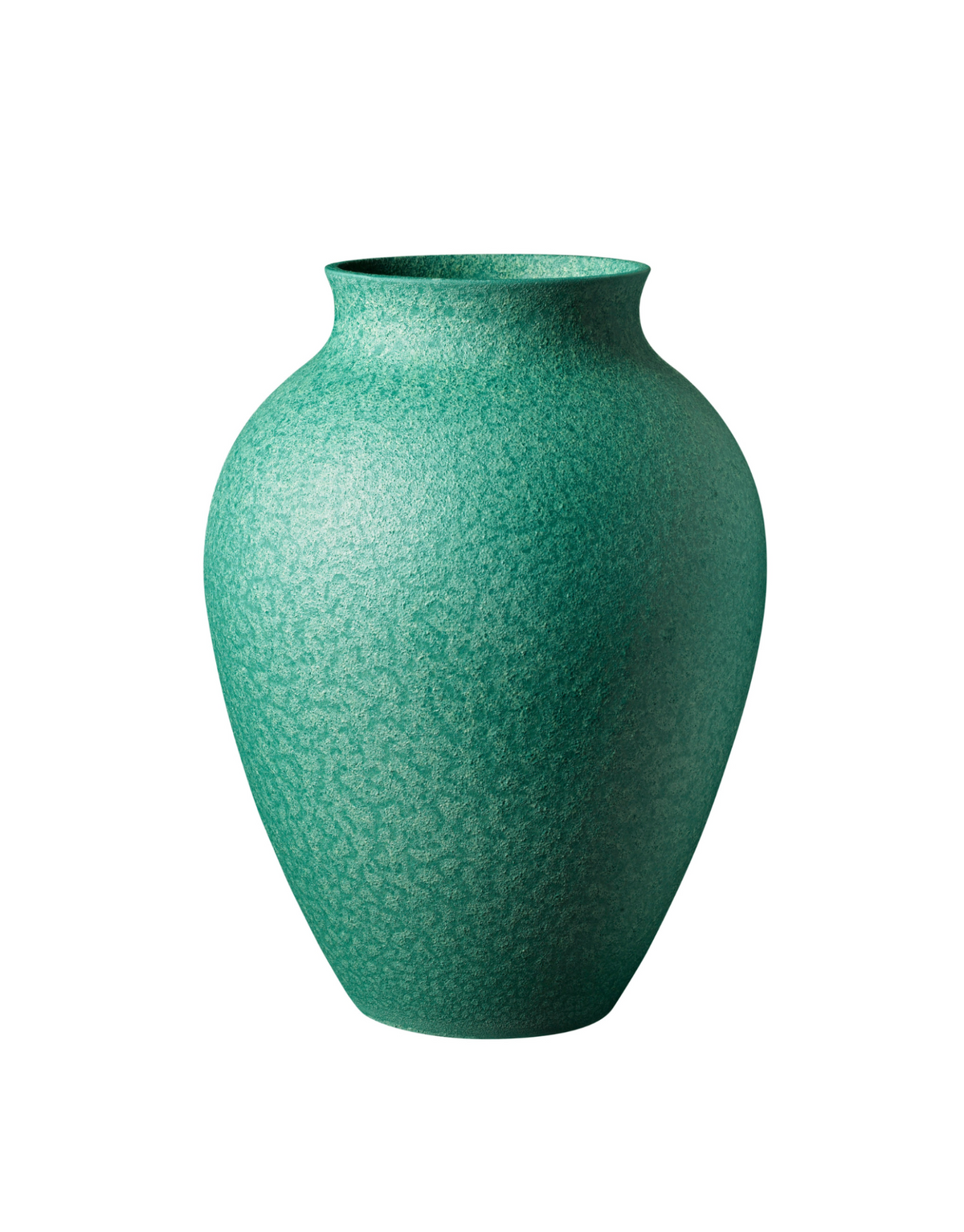 Knabstrup Vase in verdigris green, 10.6 in, glazed earthenware