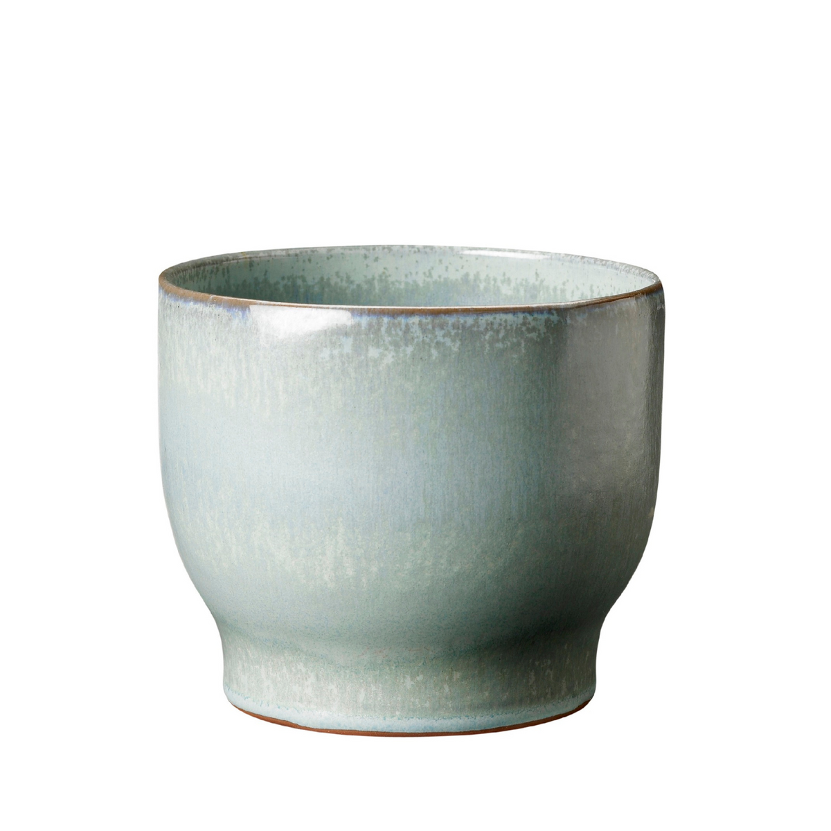 Knabstrup Flowerpot in mint, 5.7 in, glazed terracotta