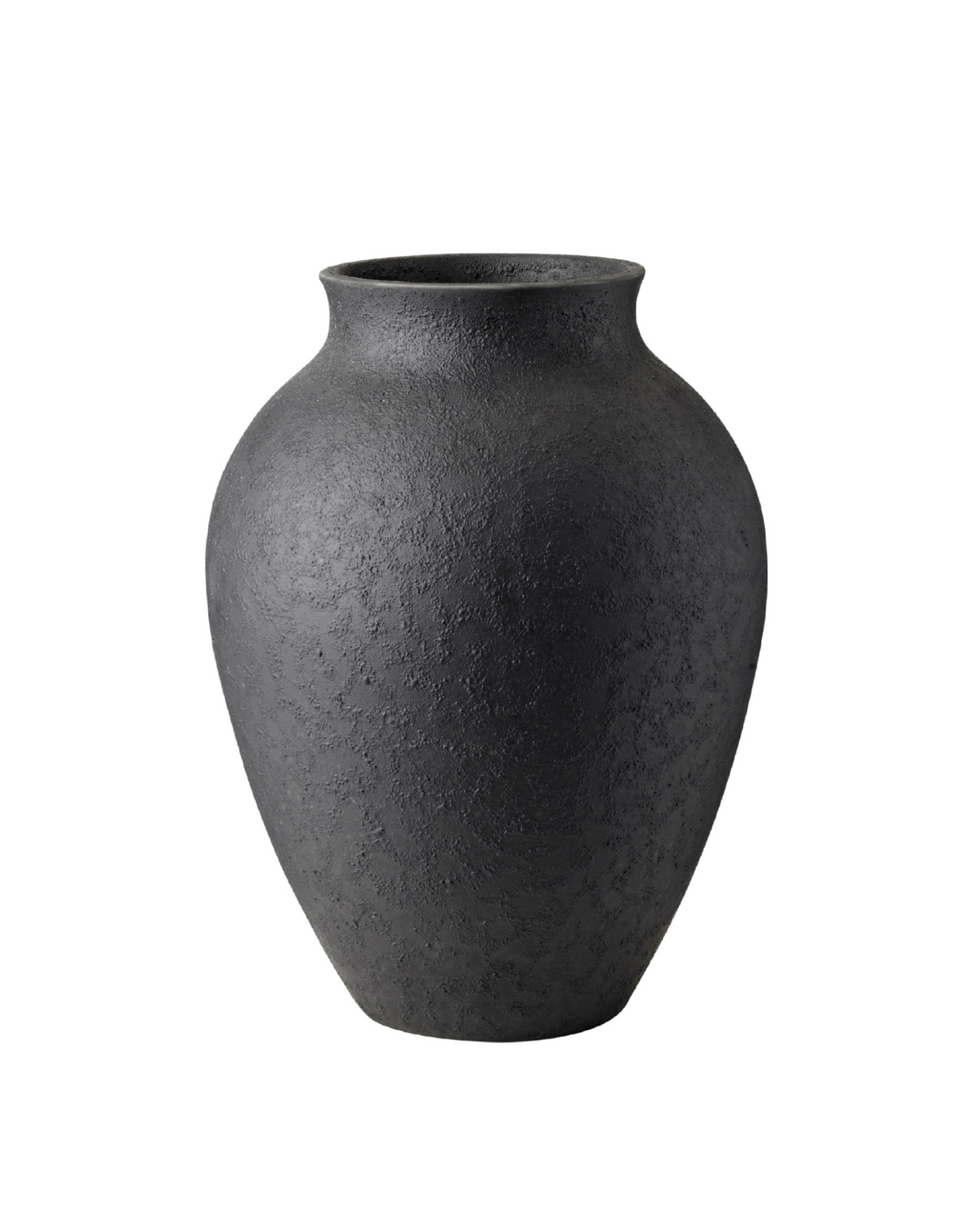 Knabstrup Vase in black, 10.6 in, glazed earthenware