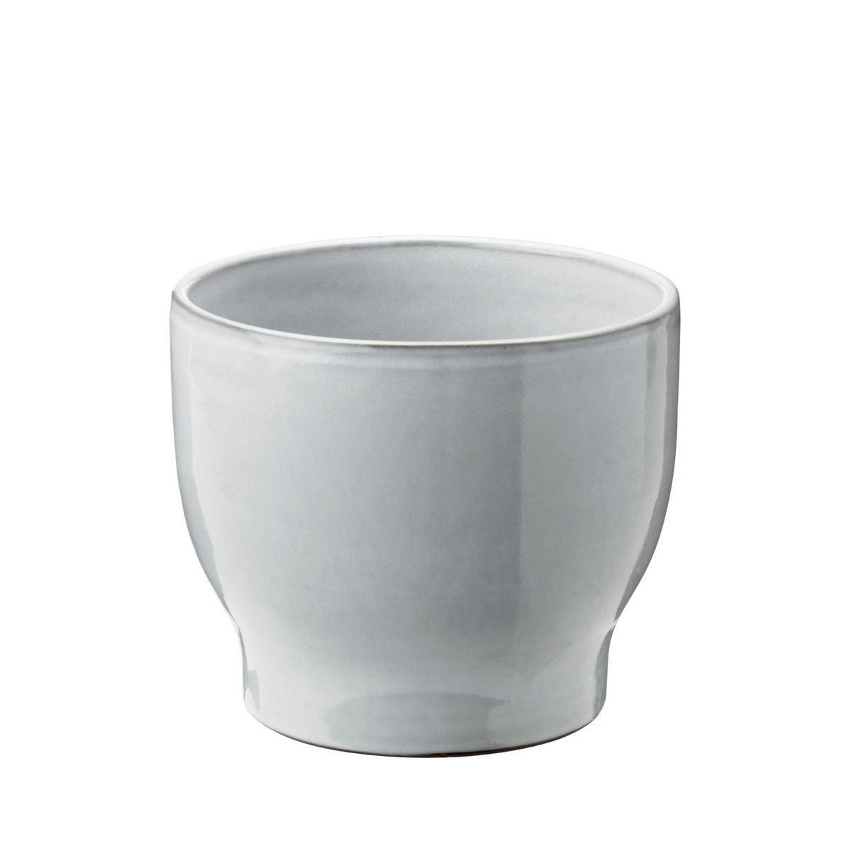 Knabstrup Flowerpot in white, 5.7 in, glazed terracotta