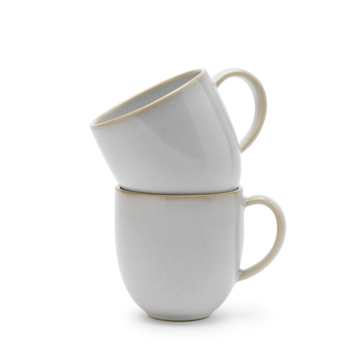 Knabstrup Tavola Mugs (Set of 2) in white, stoneware