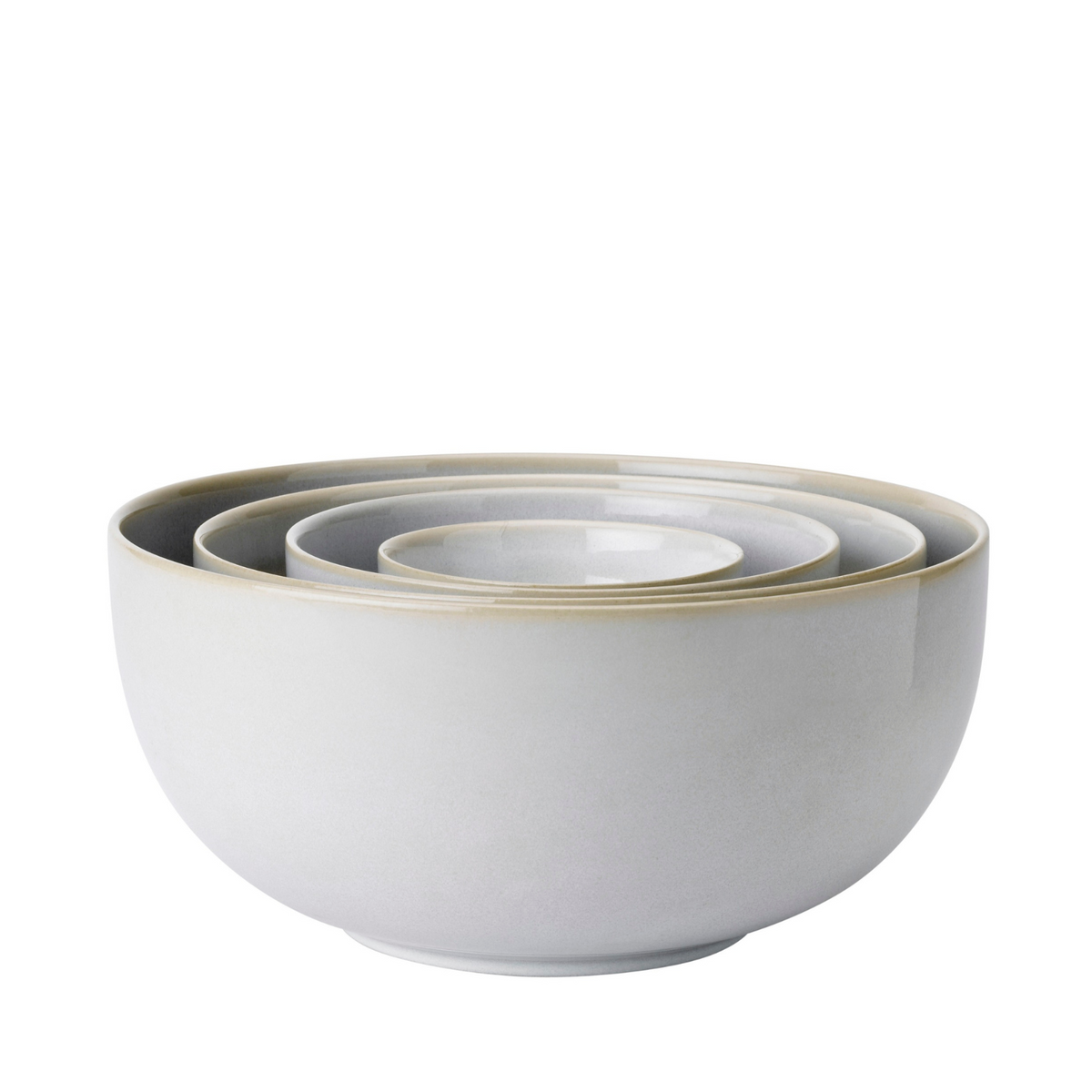 Knabstrup Tavola Bowls (Set of 4) in white, 9.8 in, stoneware
