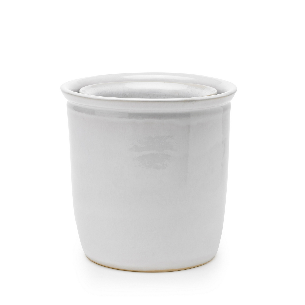 Knabstrup Tavola Pickle Jars (Set of 2) in white, stoneware