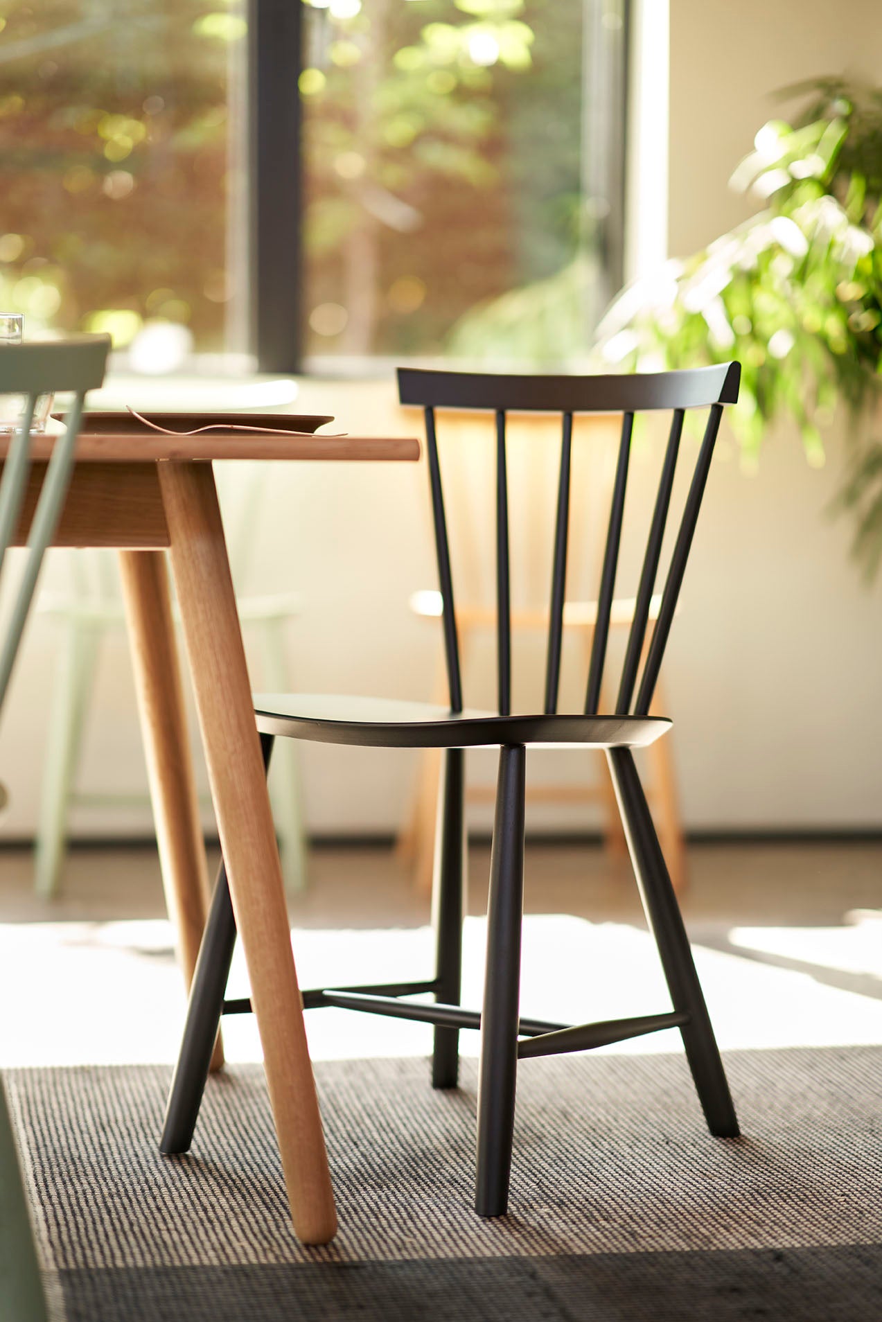 FDB Møbler Chair in solid oak, designed in 1955 by Poul M. Volther, a Danish mid-century cooperative design
