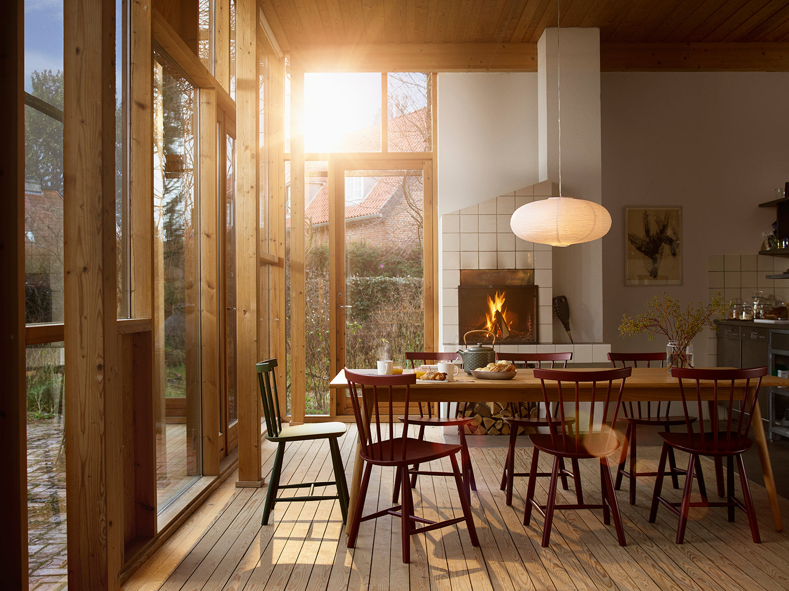 FDB Møbler Chair in solid oak, designed in 1955 by Poul M. Volther, a Danish mid-century cooperative design
