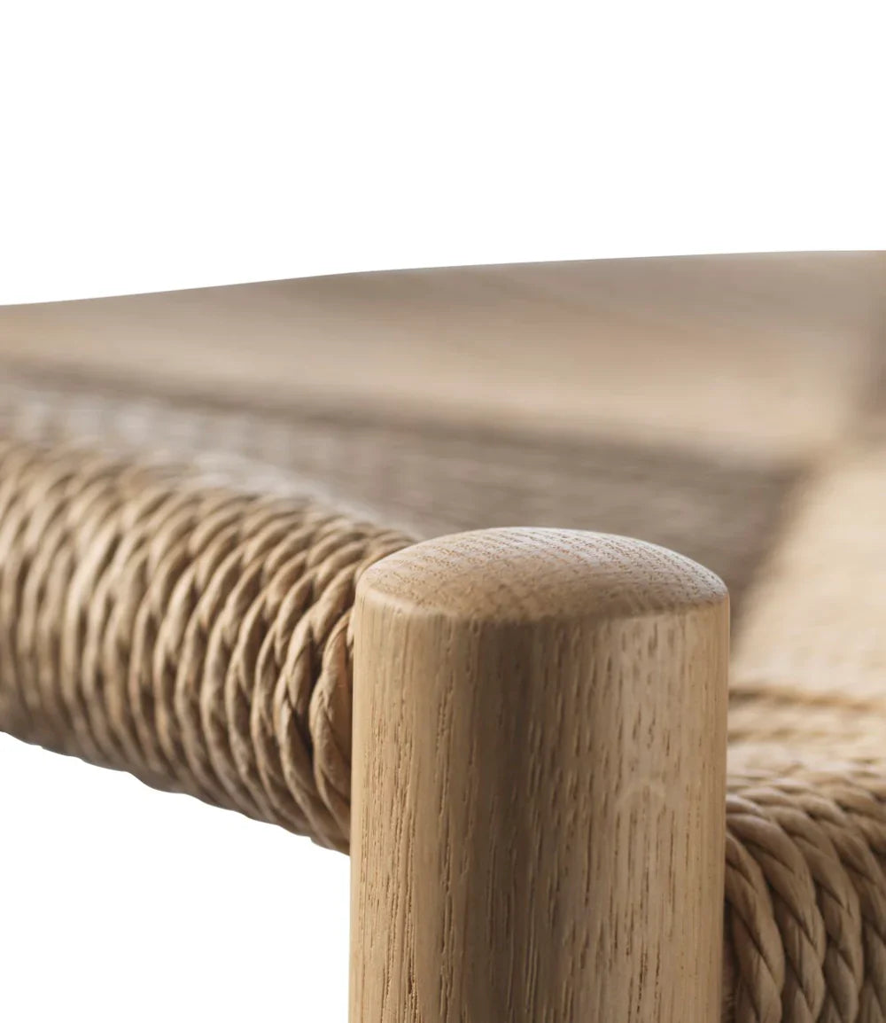 FDB Møbler Bar stool squared in solid oak, designed by Jørgen Bækmark