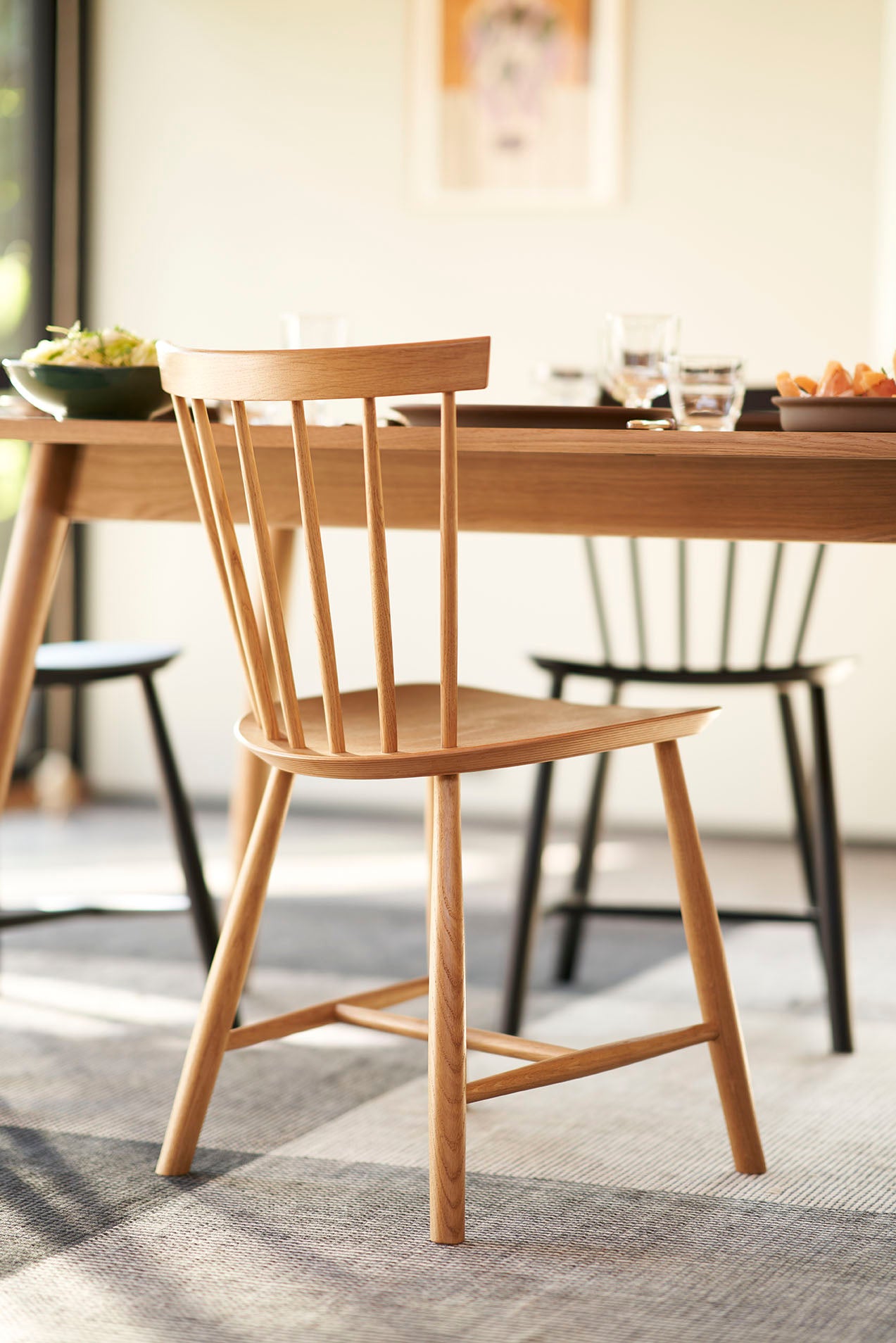 FDB Møbler Chair in solid oak, designed in 1955 by Poul M. Volther, a Danish mid-century cooperative design