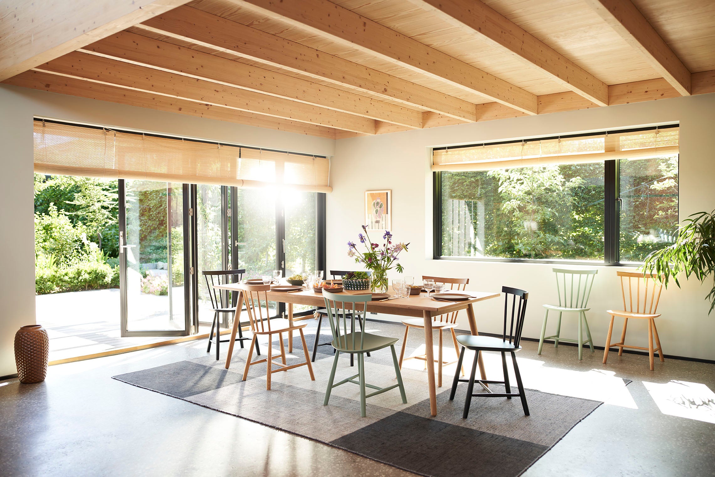FDB Møbler Chair in solid oak, designed in 1955 by Poul M. Volther, a Danish mid-century cooperative design