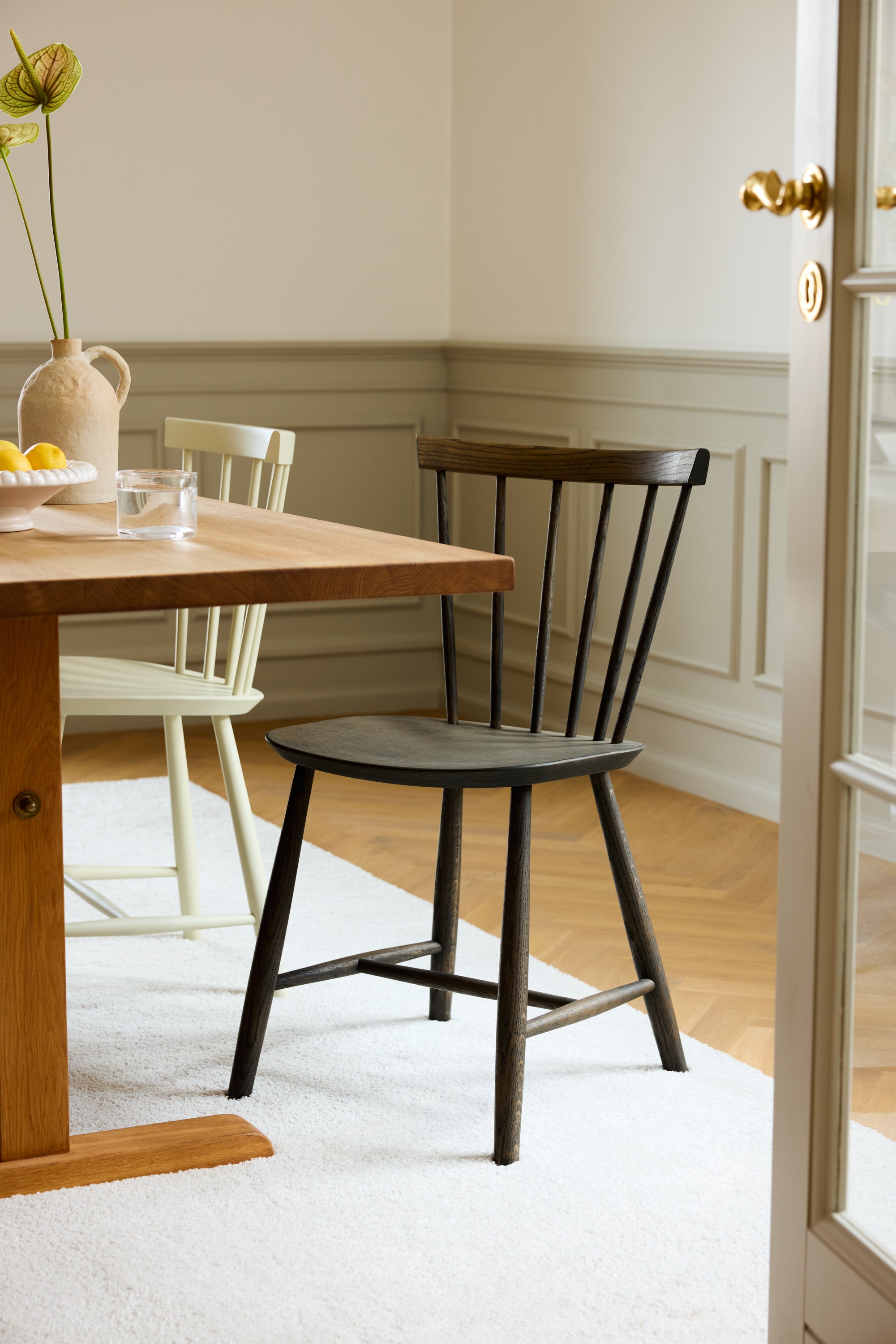 FDB Møbler Chair in solid oak, designed in 1955 by Poul M. Volther, a Danish mid-century cooperative design