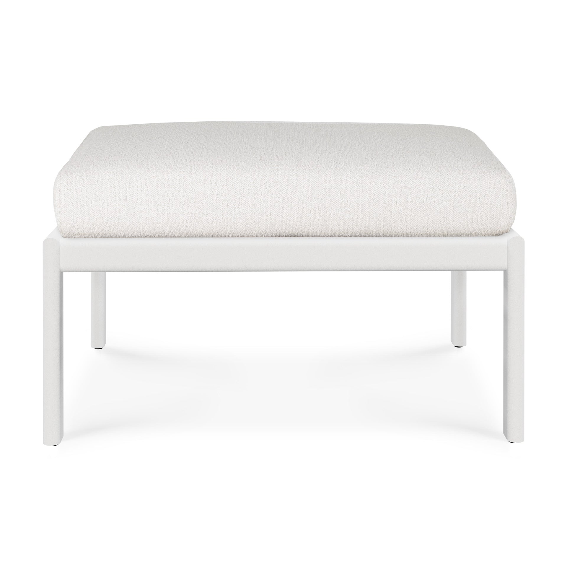 Ethnicraft Jack Outdoor Footstool with FSC-certified solid wood frame, Belgian design