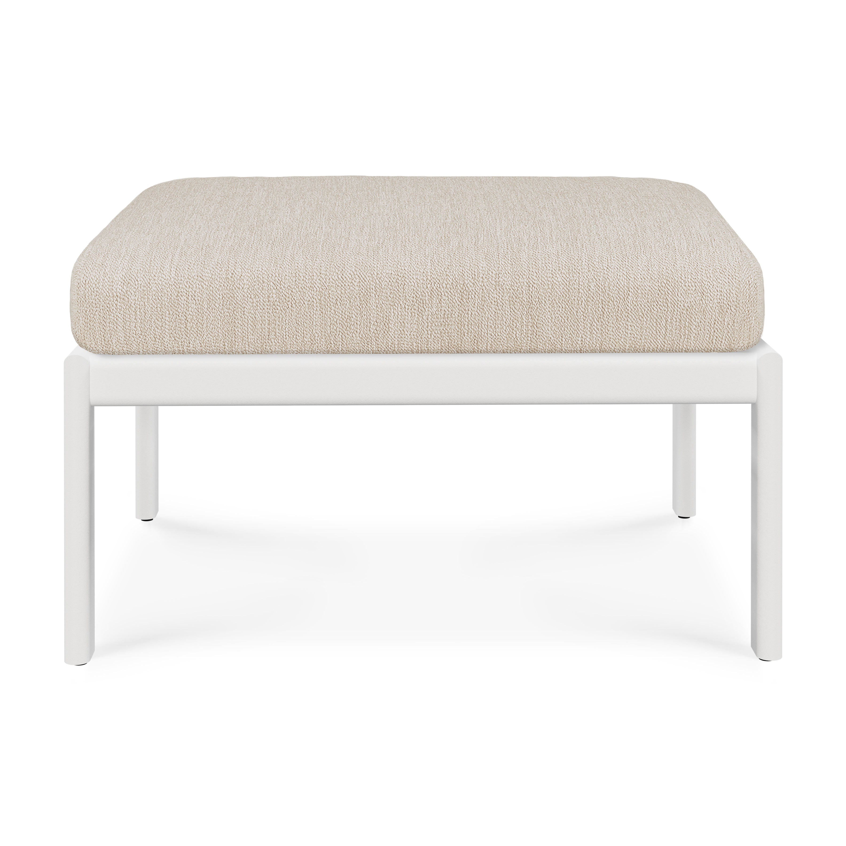 Ethnicraft Jack Outdoor Footstool with FSC-certified solid wood frame, Belgian design