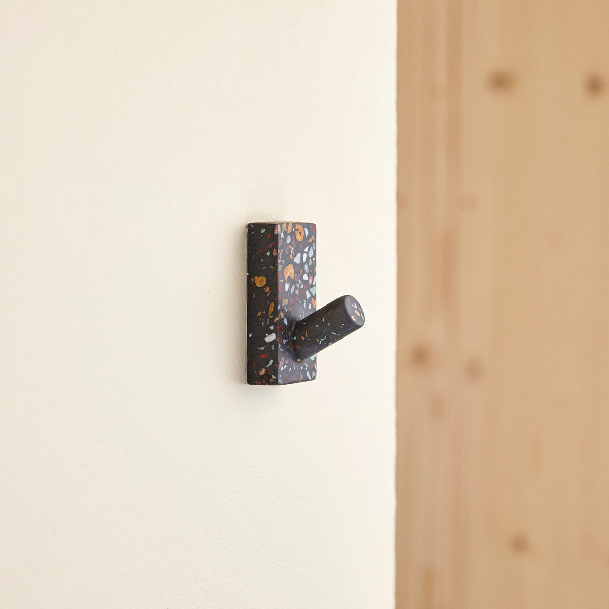 Tikamoon Sara confetti terrazzo coat hook, front view