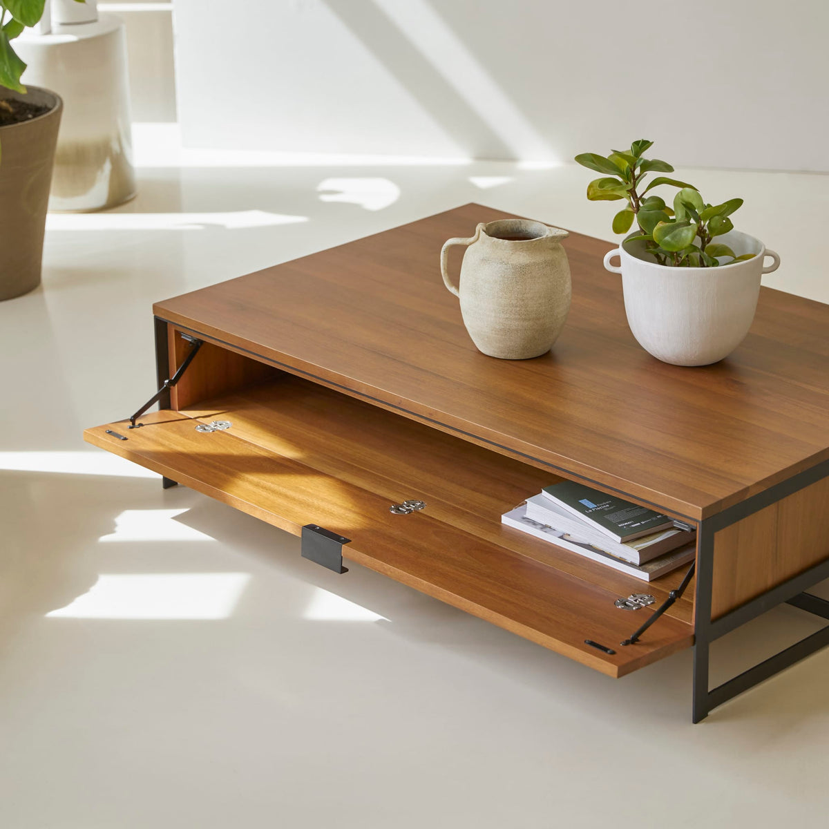 Tikamoon Urban acacia coffee table, side profile