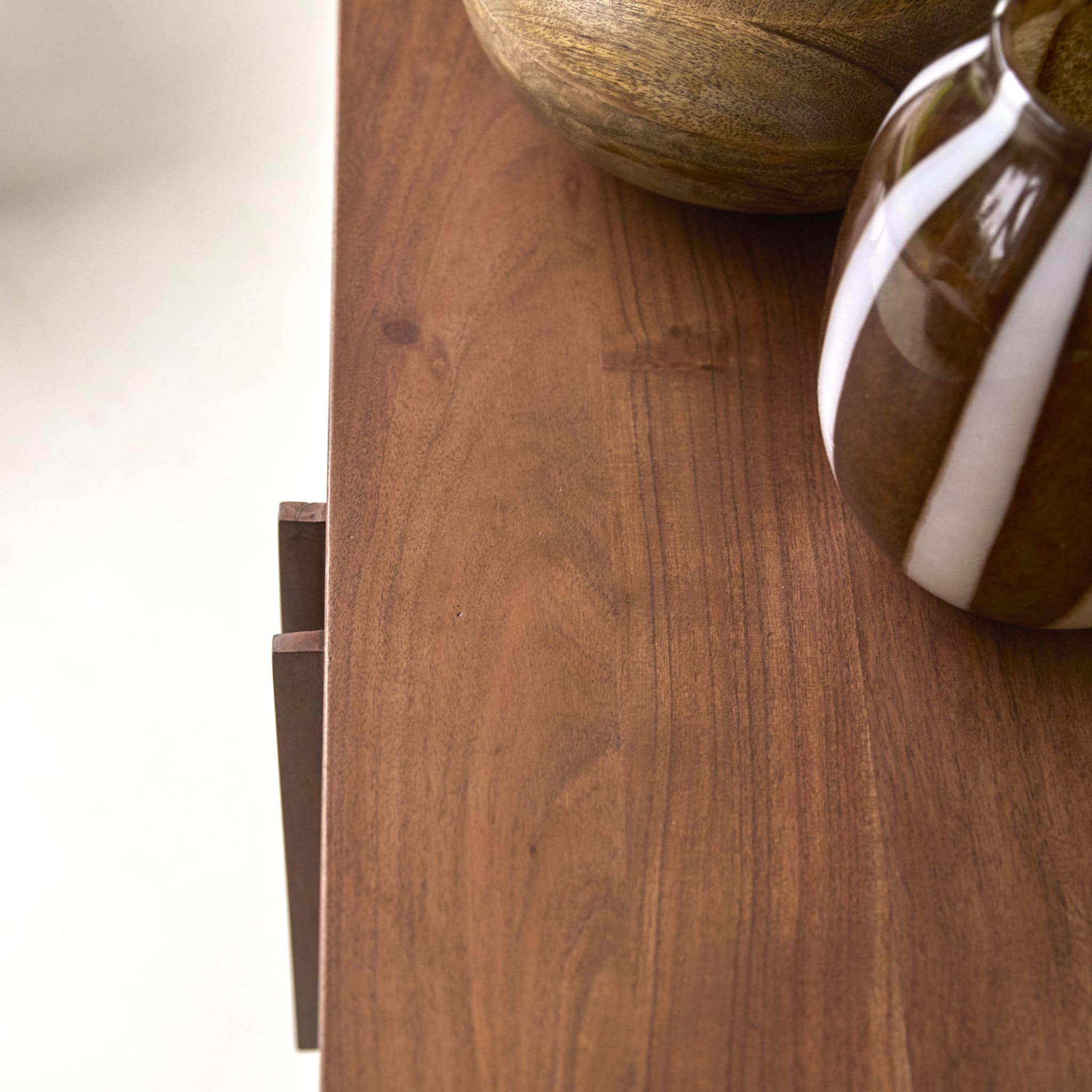 Tikamoon Niels TV stand in solid acacia wood, alternate angle