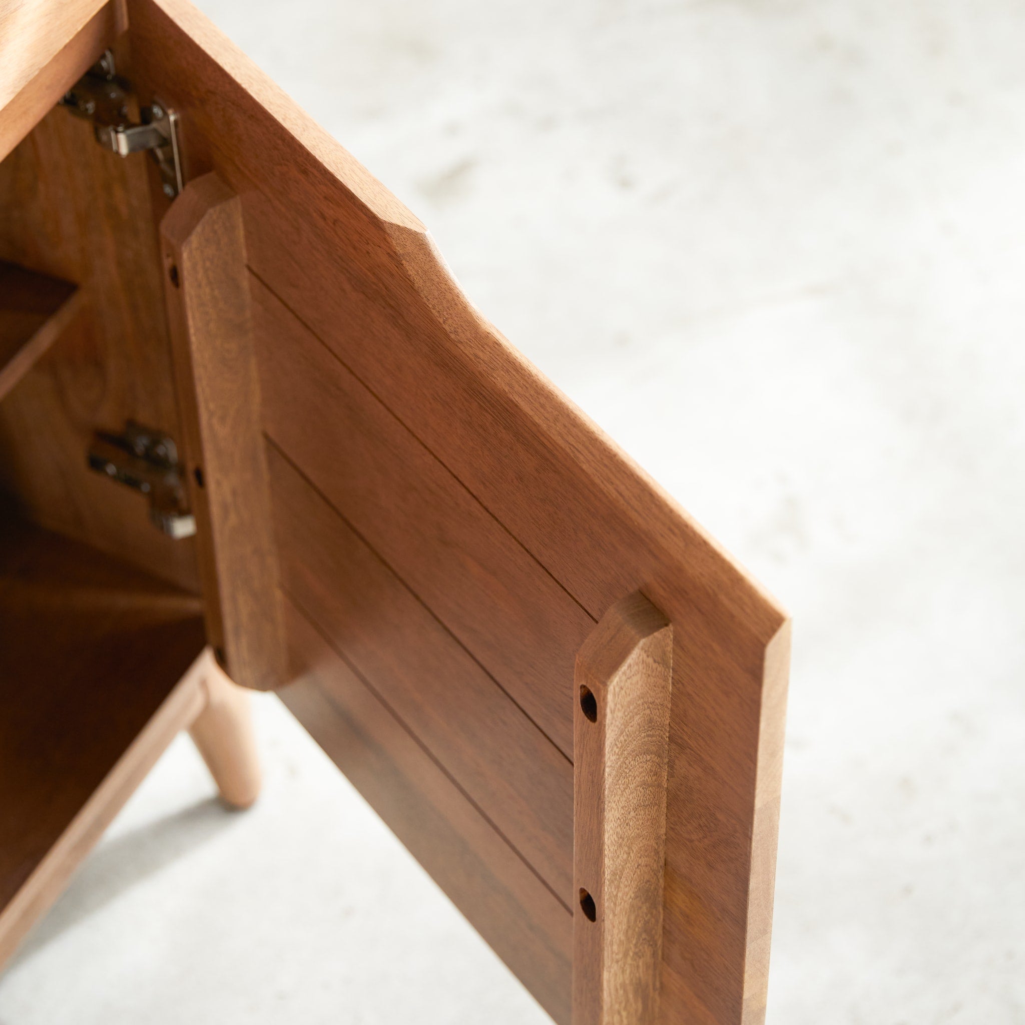 Tikamoon Gabrielle 59" sideboard in solid mango wood, opposite side view