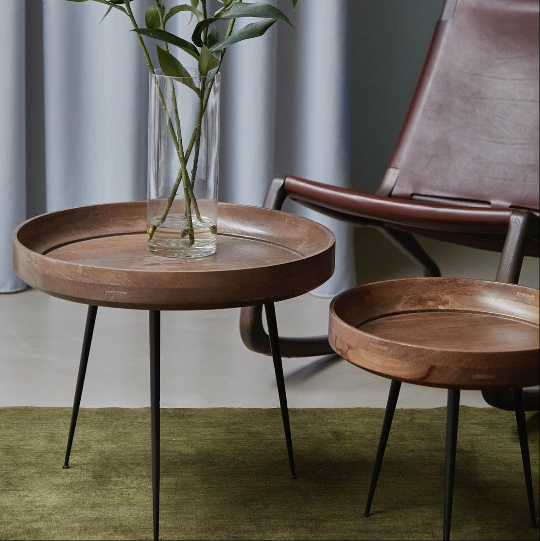 Mater Bowl Table Small in solid wood, the Mater Bowl Table designed by Ayush Kasliwal, B Corp certified
