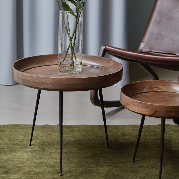 Mater Bowl Table Medium in solid wood, the Mater Bowl Table designed by Ayush Kasliwal, B Corp certified