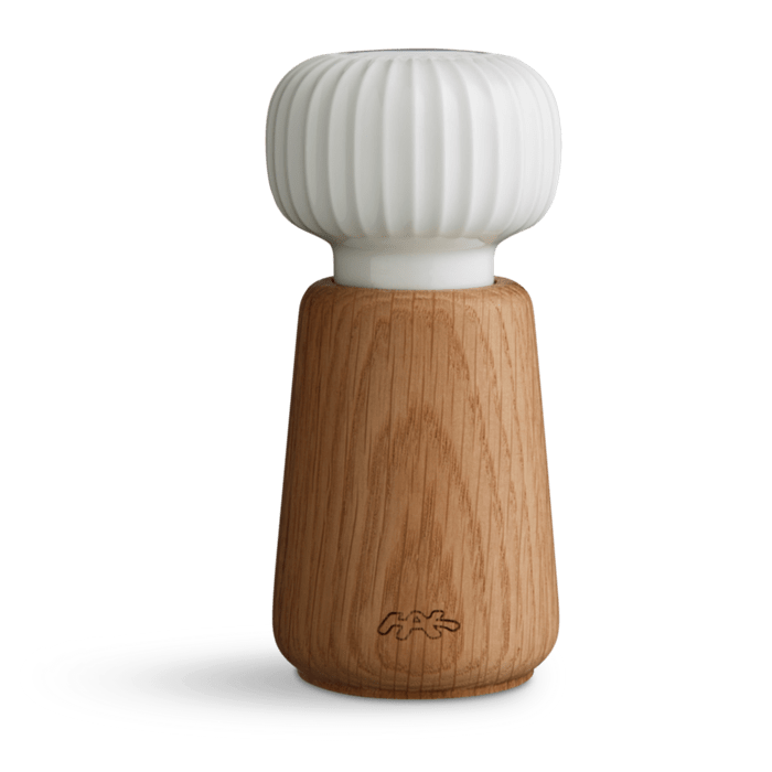 Kähler Hammershøi Grinders in glazed ceramic with steel mechanism, by Hans-Christian Bauer, B Corp certified Danish ceramic.
