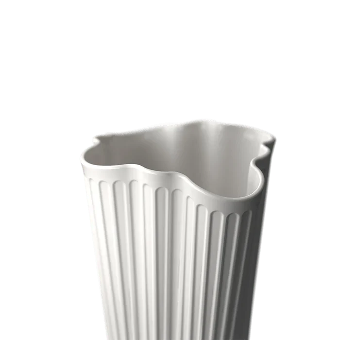 Kähler Hammershøi Unfold Vase in glazed stoneware, by Hans-Christian Bauer, B Corp certified Danish ceramic since 1839.