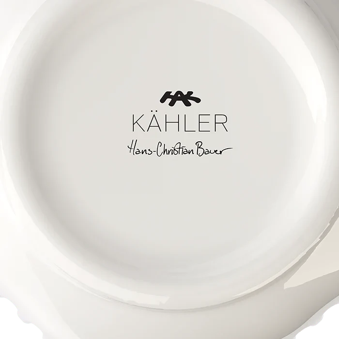 Kähler Hammershøi Unfold Vase in glazed stoneware, by Hans-Christian Bauer, B Corp certified Danish ceramic since 1839.