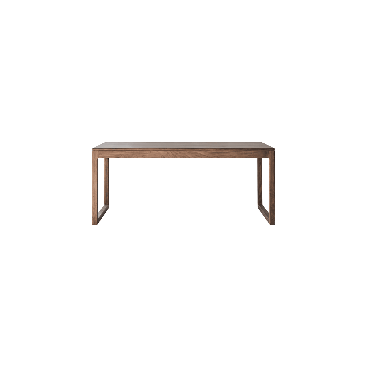 Tikamoon Arto extendable dining table in solid walnut, wide styled view of the dining area