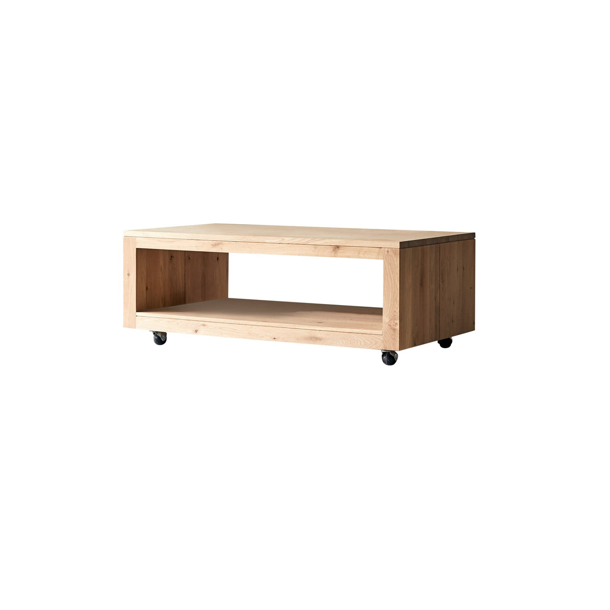 Tikamoon Anoa rectangular coffee table in solid oak, styled in a living room
