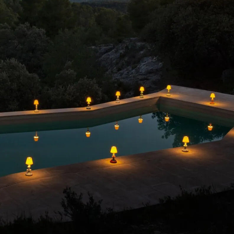 Lladró Sunflower Firefly Table Lamp in handcrafted porcelain, from the Firefly collection, handcrafted in Valencia since.