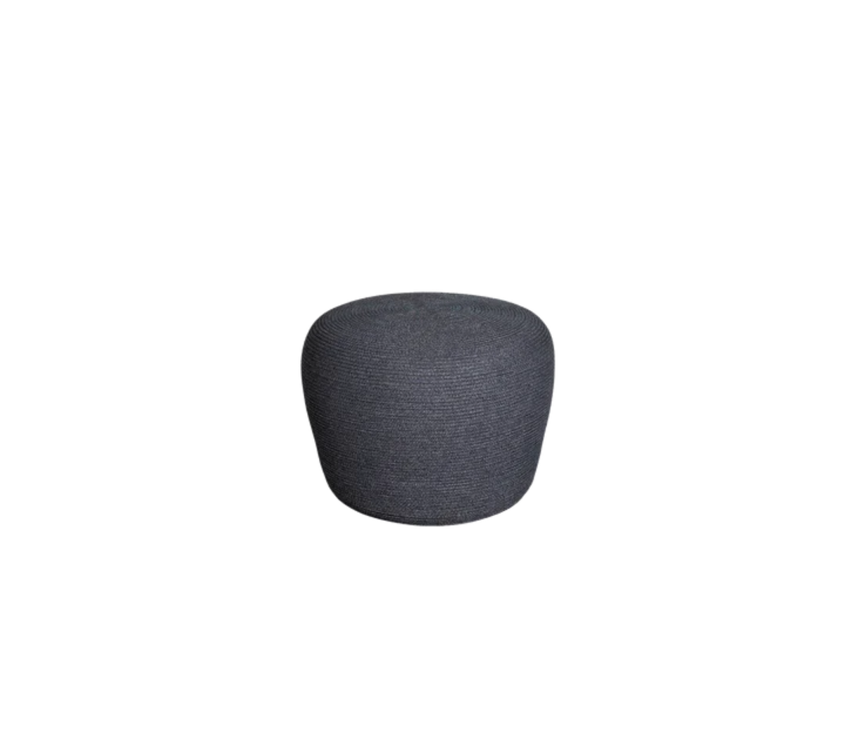 Cane-line Circle Footstool Small in Dark Gray, rattan