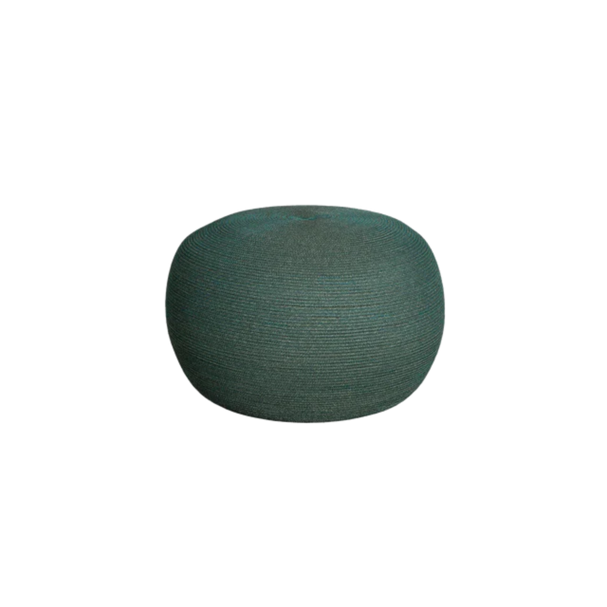 Cane-line Circle Footstool Large in Dark Green, rattan