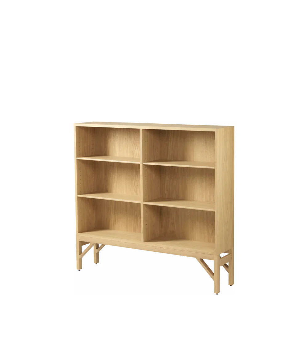 FDB Møbler Shelving unit in solid oak, designed by Børge Mogensen