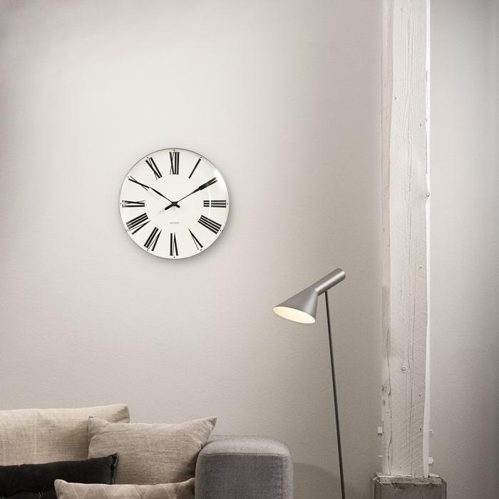 Arne Jacobsen Roman Wall Clock White/Black