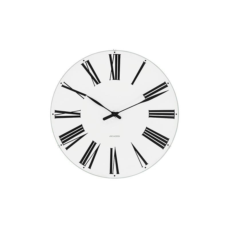 Arne Jacobsen Roman Wall Clock White/Black