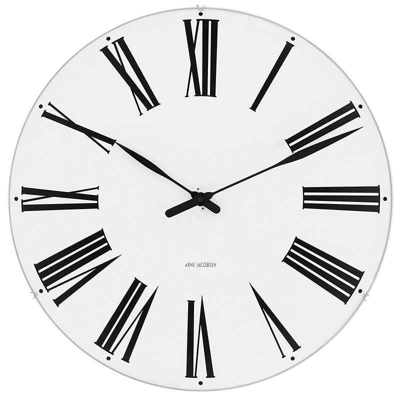 Arne Jacobsen Roman Wall Clock White/Black