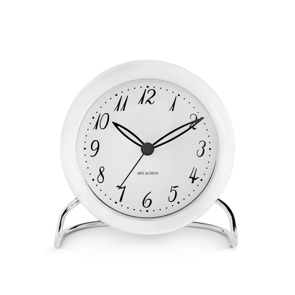 Arne Jacobsen Lk Table Clock White H 4.7in Dia 4.3in