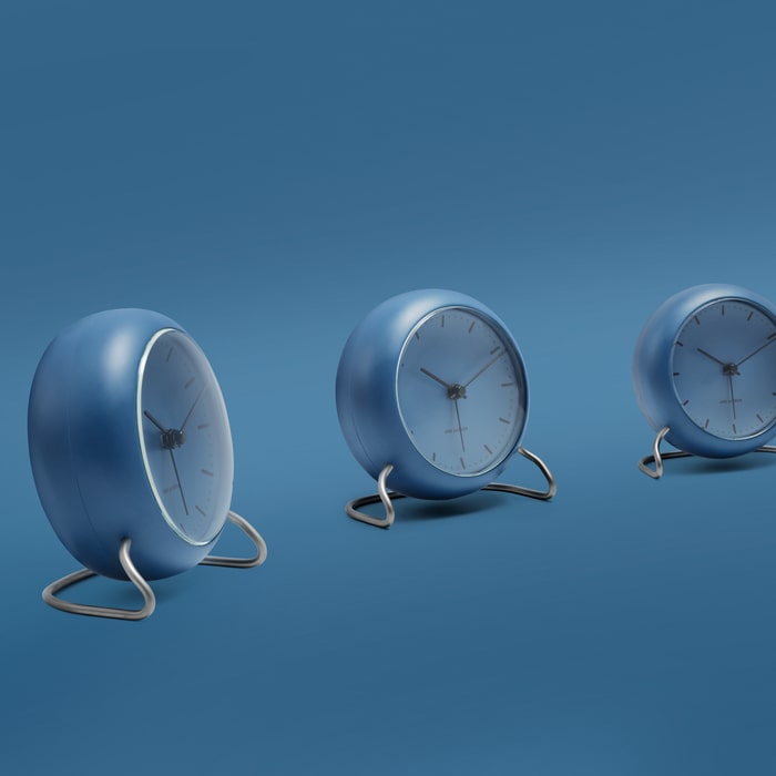 Arne Jacobsen City Hall Table Clock, Ø: 4.3"
