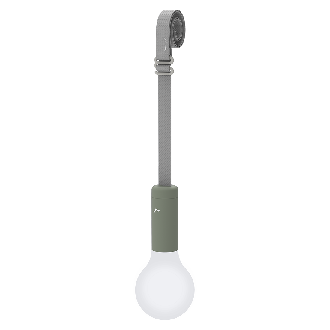 Fermob Aplô Lamp H.9 in. + Suspension Strap in Cactus powder-coated steel, outdoor lighting from France