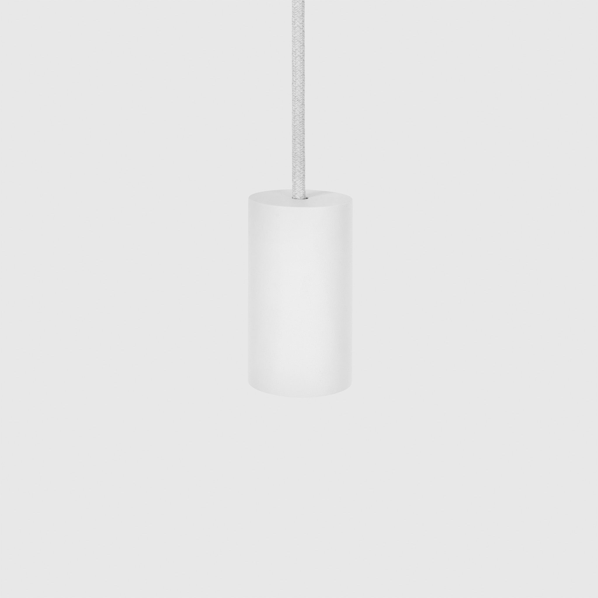 Tala Alumina Pendant in Chalk, powder-coated aluminium pendant, front view
