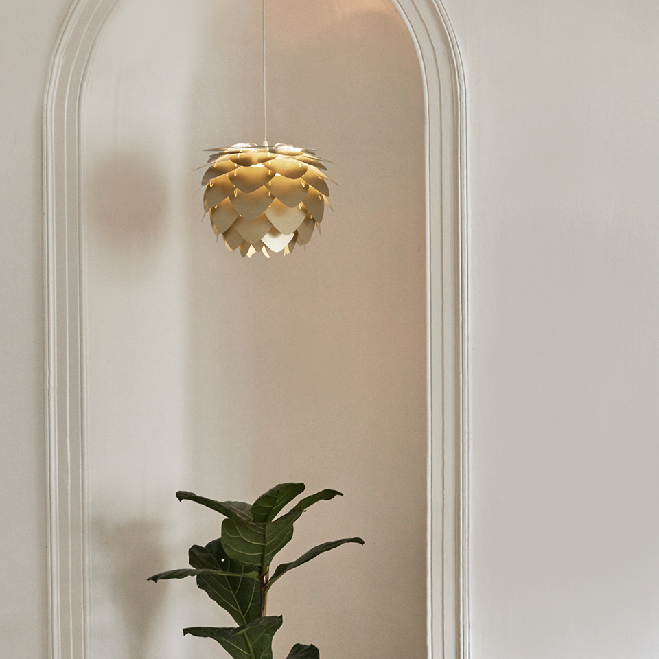 UMAGE Aluvia Hardwired Pendant, Mini Lampshade