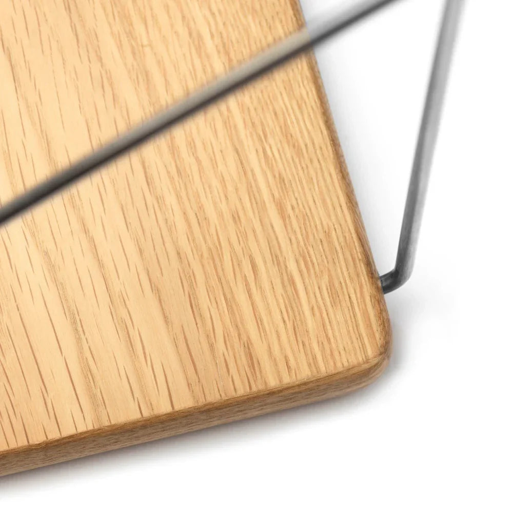 FDB Møbler Shelf With brackets in solid oak (brushed stainless), designed by Ejvind A. Johansson